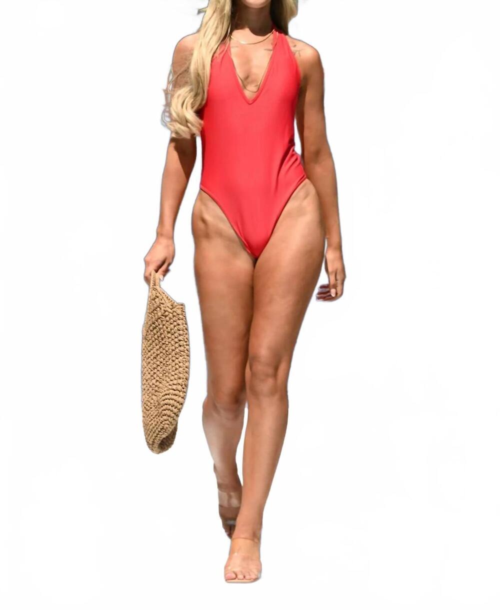 NEW TANA ANA kathi one piece swimsuit in cherry red